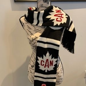 Hudson Bay Olympic Black, White and Red Canada Scarf